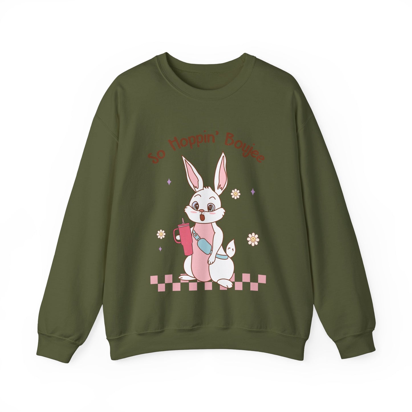 So Hoppin' Boujie Rabbit Easter Pocket Sweatshirt