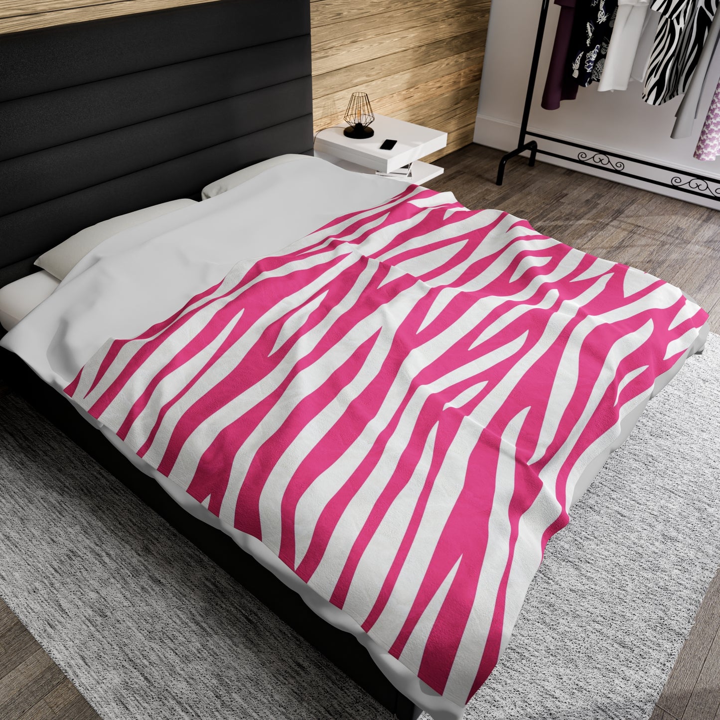 Pink Zebra Pattern Blanket