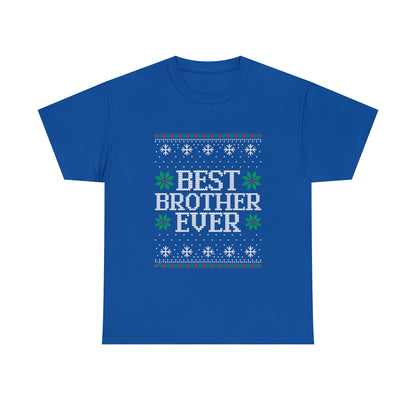 Best Brother Ever Christmas Ugly Sweater Short Sleeve Tee