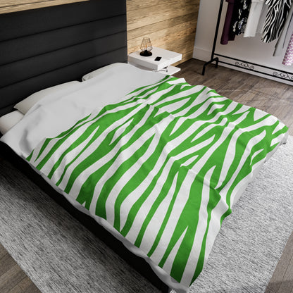 Green Zebra Pattern Blanket