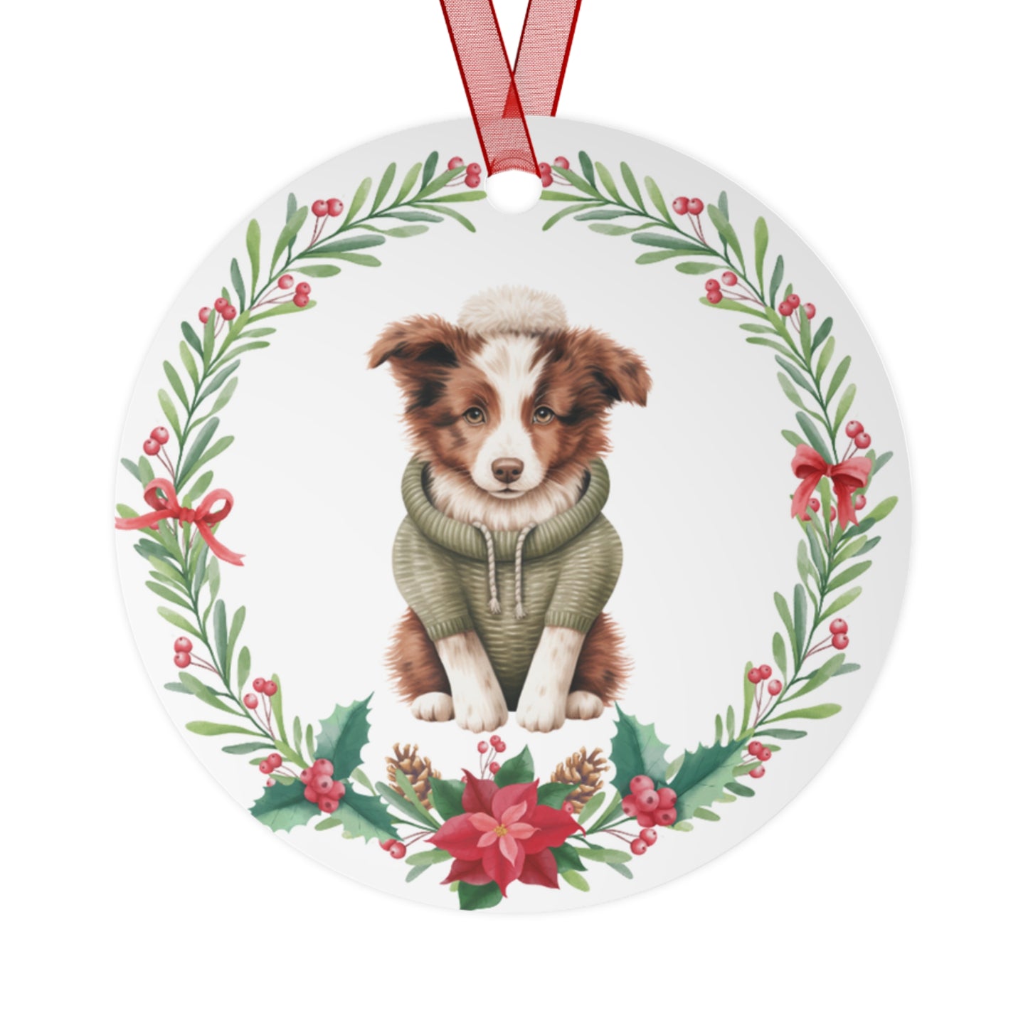 English Springer Spaniel Dog in Sweater Ornament