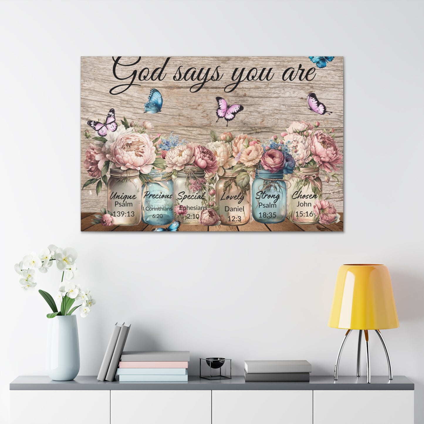 God Says You Are... Peonies Canvas