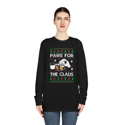 Paws for the Claus Christmas Ugly Sweater Long Sleeve Tee