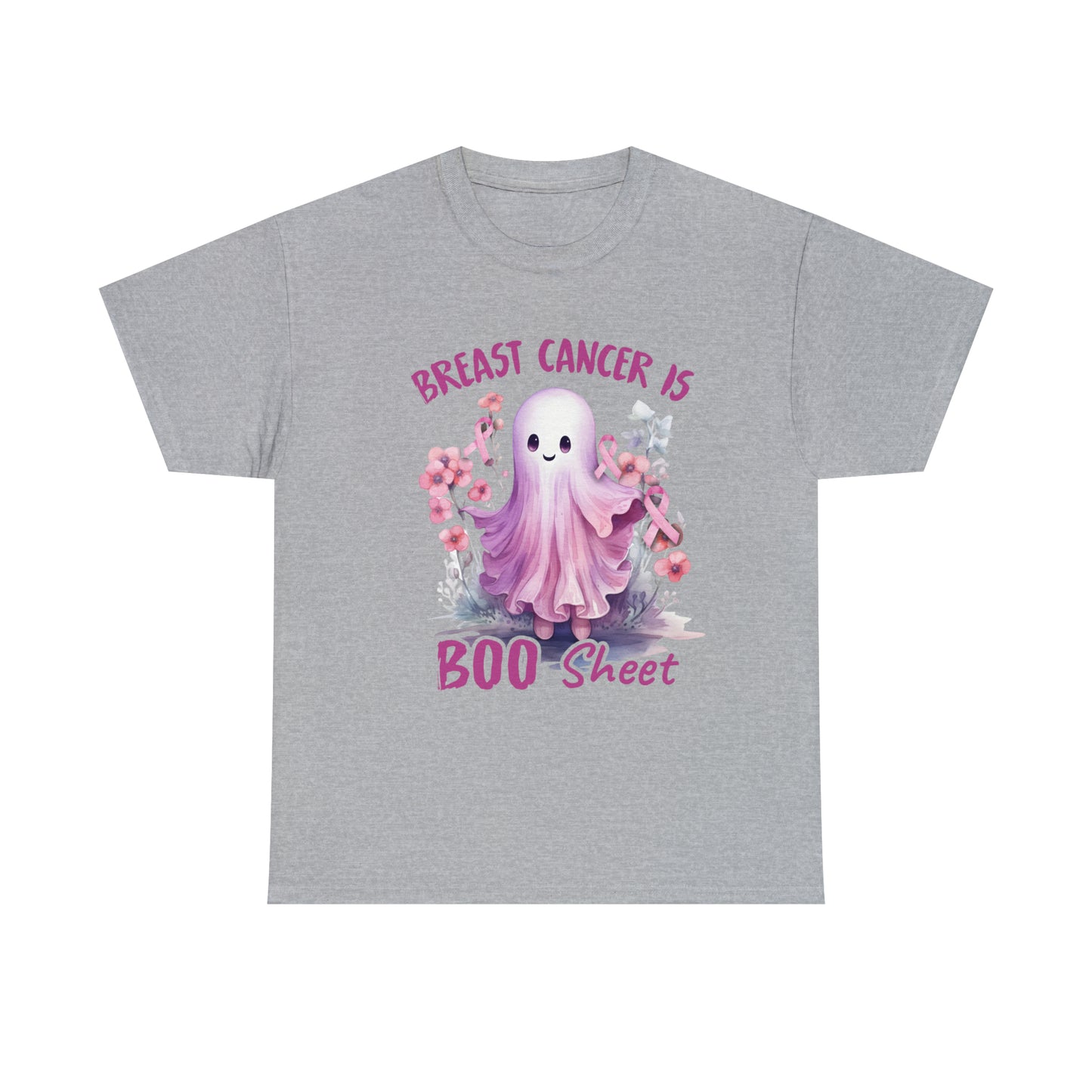 Breast Cancer Is Boo Sheet Halloween Short Sleeve Tee