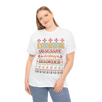 O.C.D. Obsessive Christmas Disorder Ugly Sweater Short Sleeve Tee