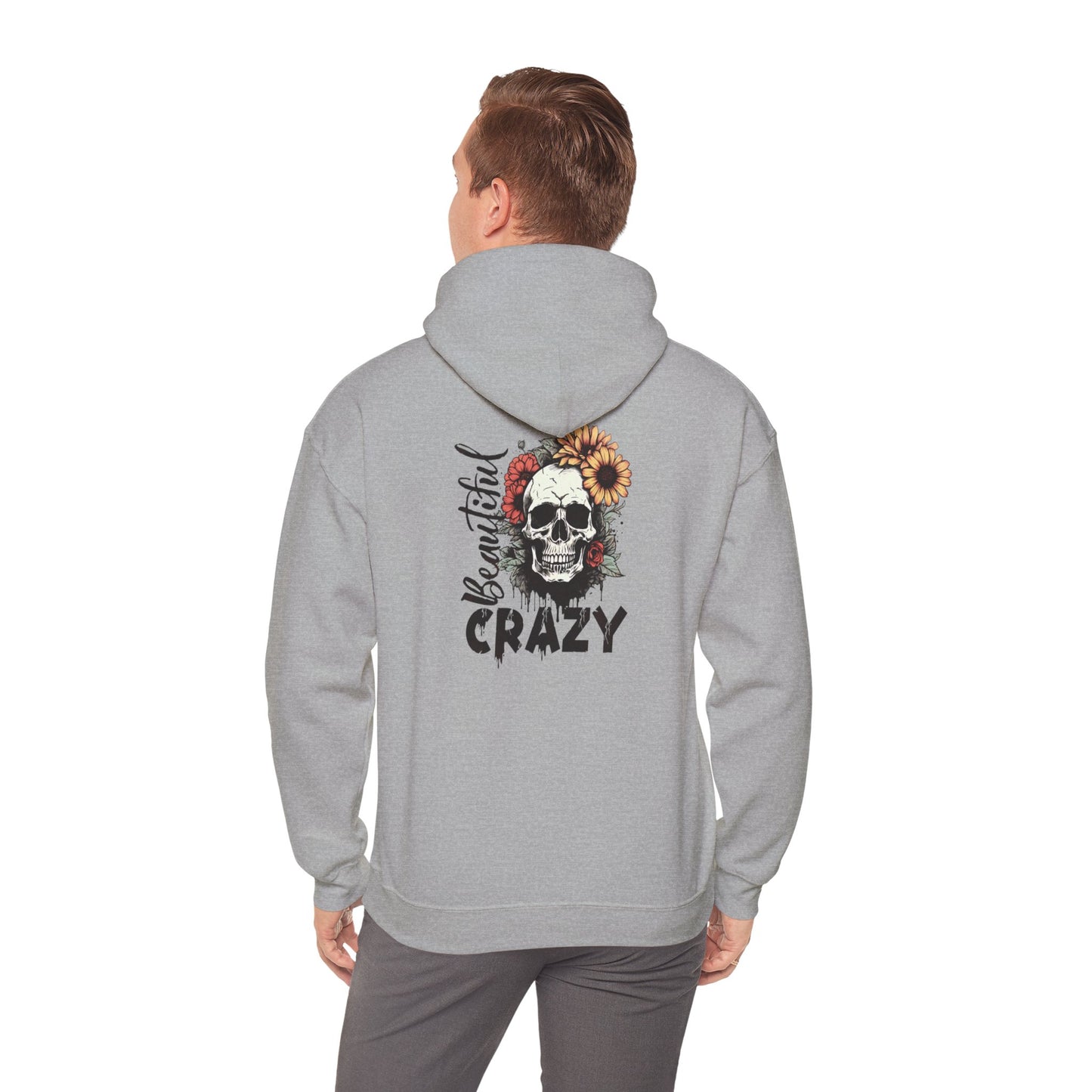 Beautiful Crazy Skull With Flowers Halloween Pullover Hoodie