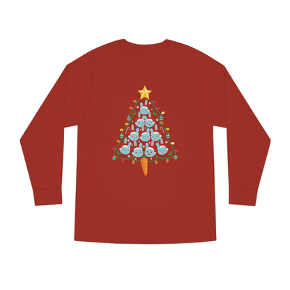 Rabbit Christmas Tree Christmas Long Sleeve T-Shirt