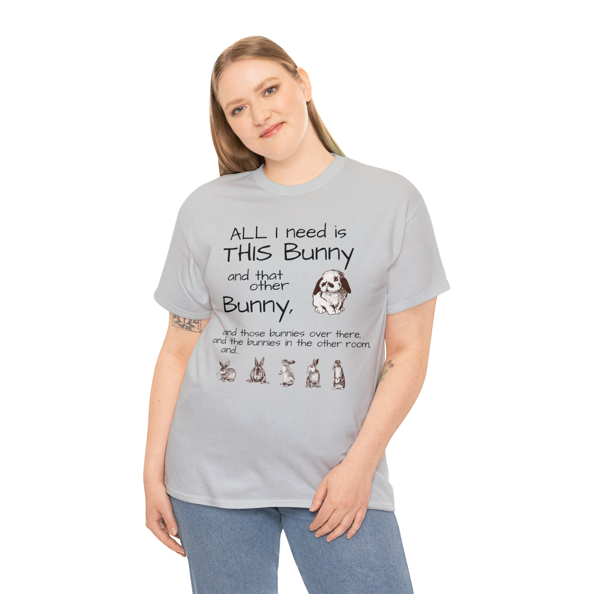 All The Bunnies Rabbit lover Unisex Heavy Cotton Tee