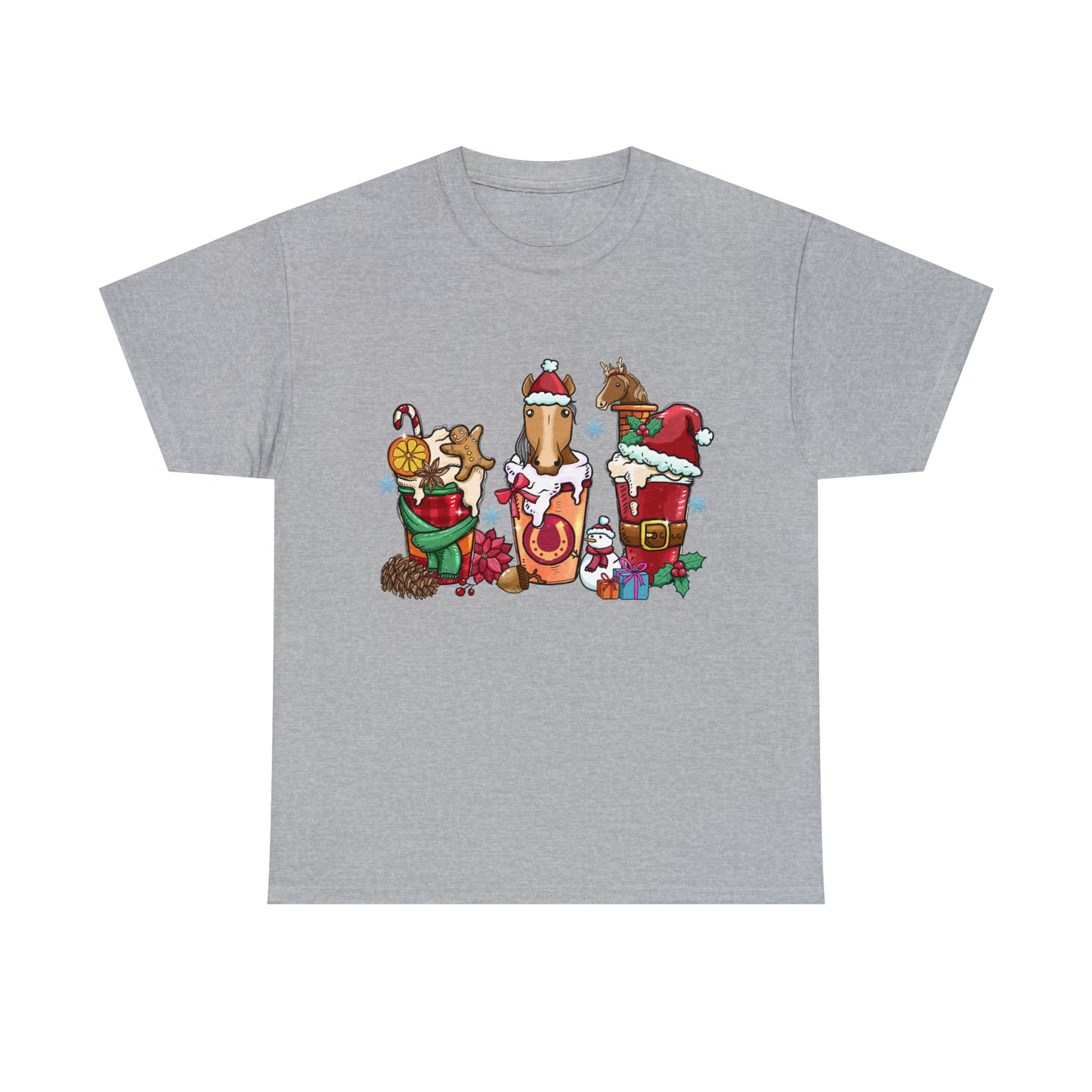 Horse Christmas Latte Short Sleeve Tee