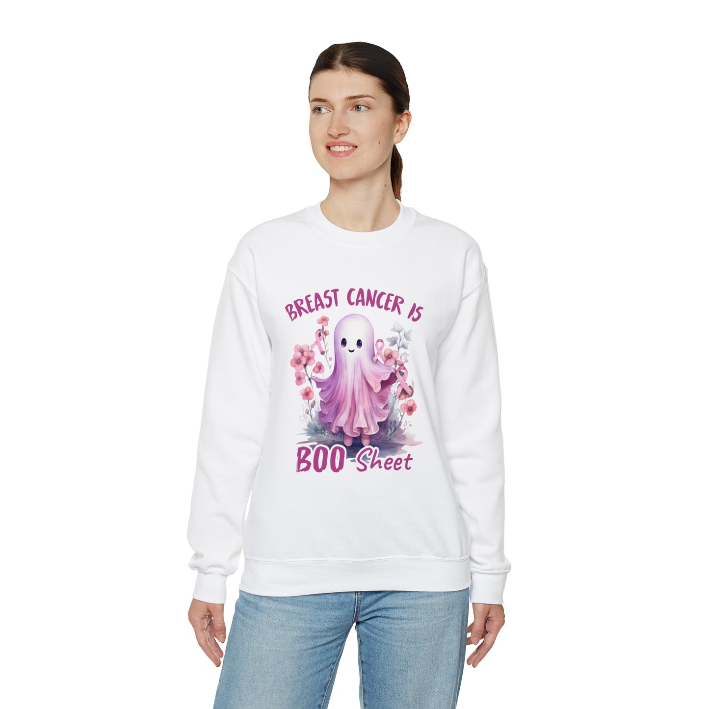 Breast Cancer Is Boo Sheet Halloween Sweatshirt