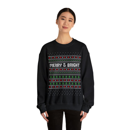 Merry and Bright Christmas Ugly Sweater Sweatshirt