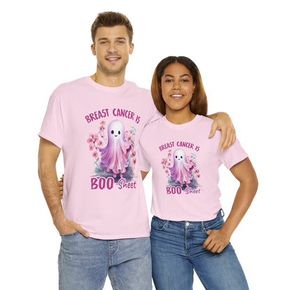 Breast Cancer Is Boo Sheet Halloween Short Sleeve Tee