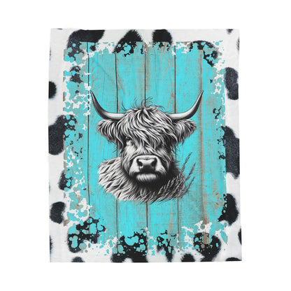 Country Highland Cow Blanket