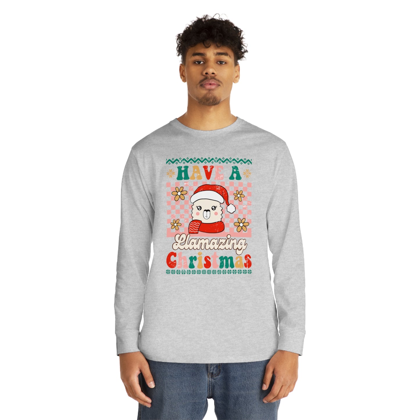 Have a Llamazing Christmas Ugly Sweater Long Sleeve Tee
