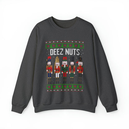 Deez Nuts Nutcracker Ugly Christmas Sweater Sweatshirt