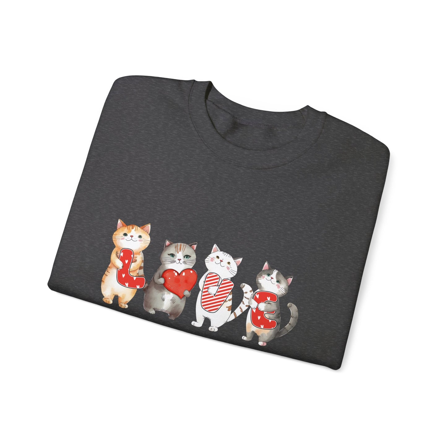 Love Cats Valentine Sweatshirt