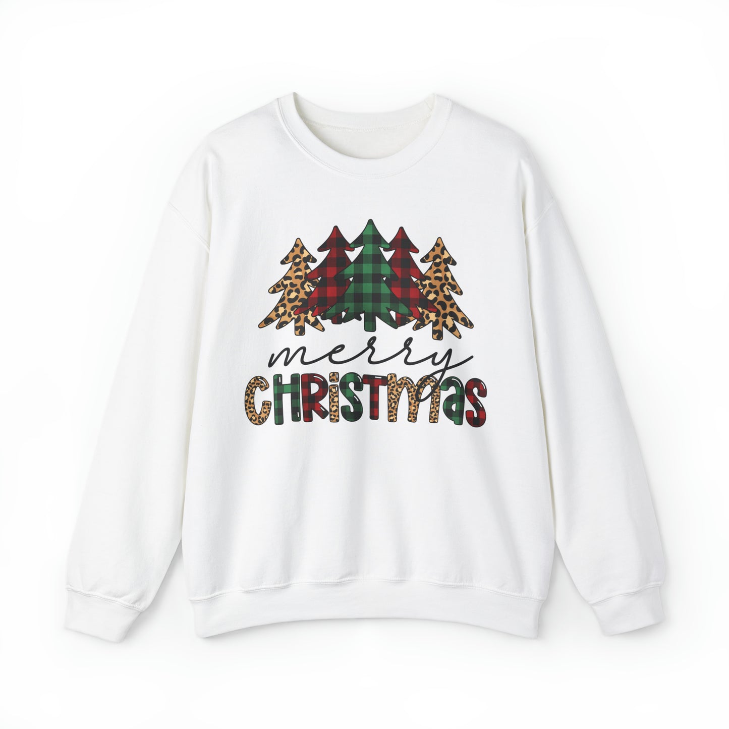 Merry Christmas Plaid Trees Sweatshirt