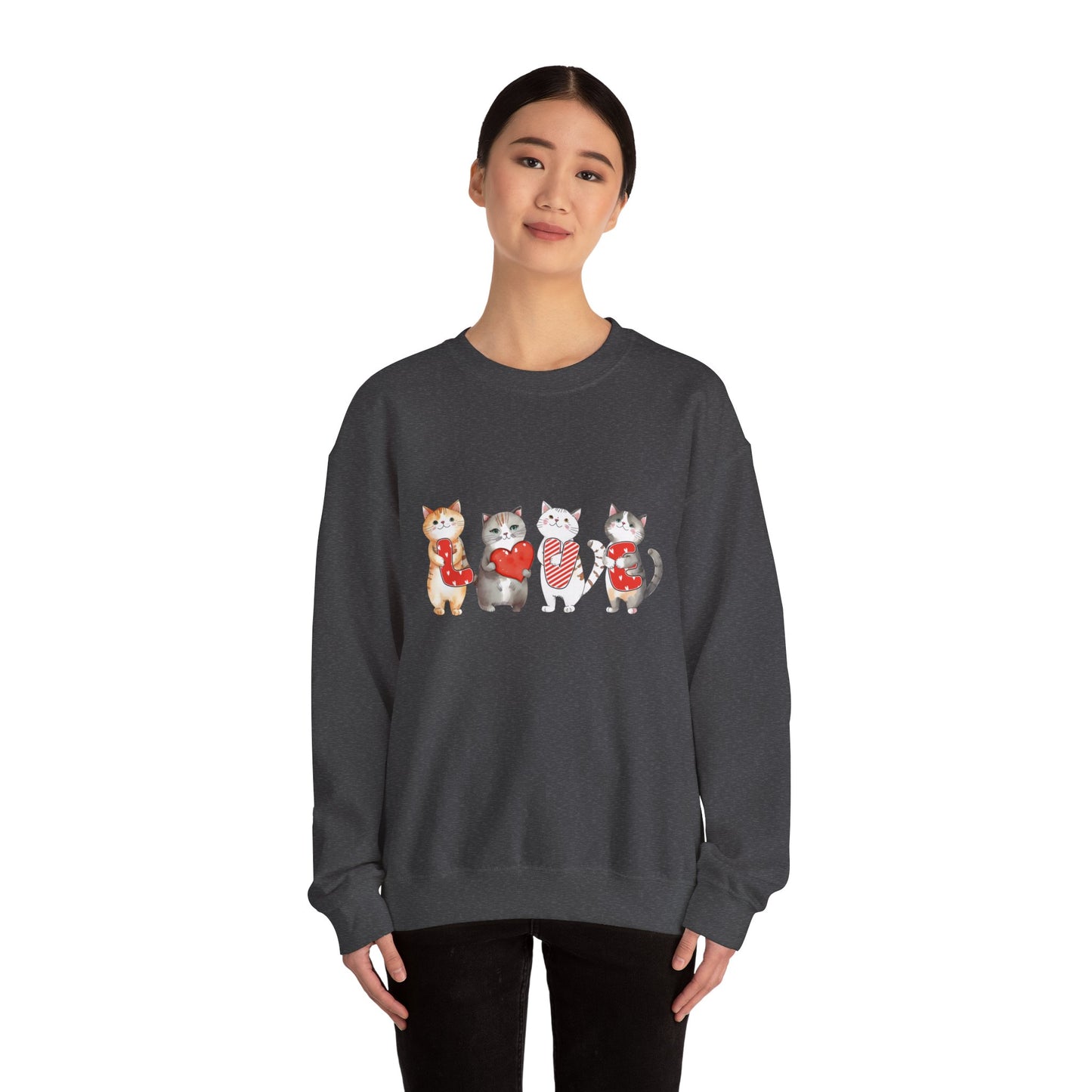 Love Cats Valentine Sweatshirt