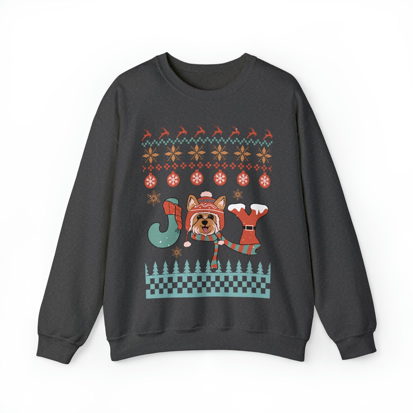 Joy Yorkshire Terrier Yorkie Dog Christmas Ugly Sweater Sweatshirt