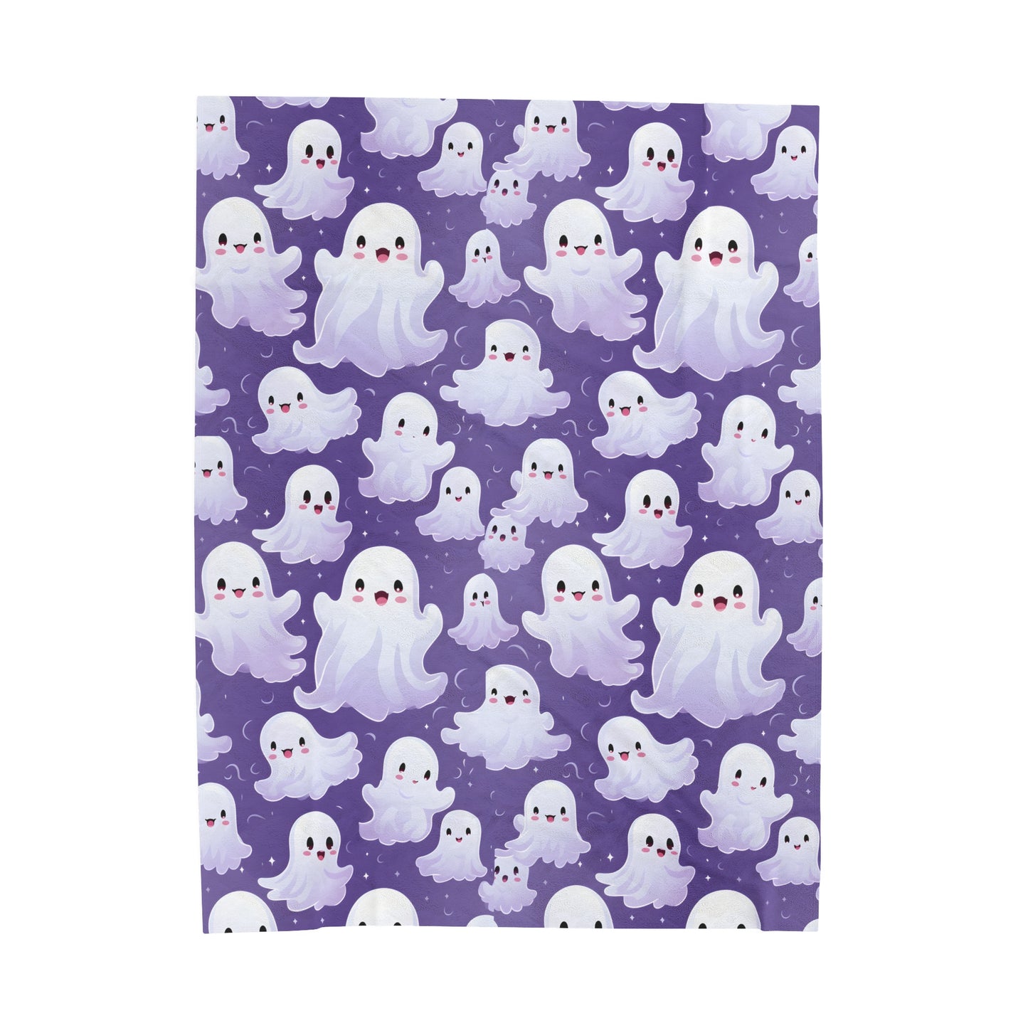 Purple Ghost Halloween Blanket