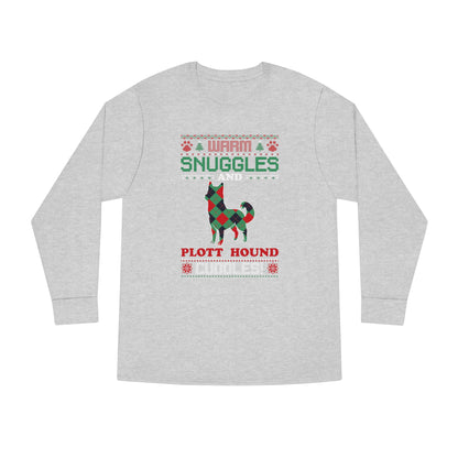 Warm Snuggles and Plott Hound Cuddles Ugly Sweater Long Sleeve Tee
