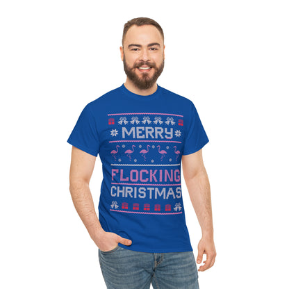 Merry Flocking Christmas Ugly Christmas Sweater Short Sleeve Tee