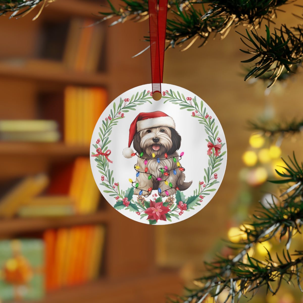 Havanese Dog in Lights Ornament