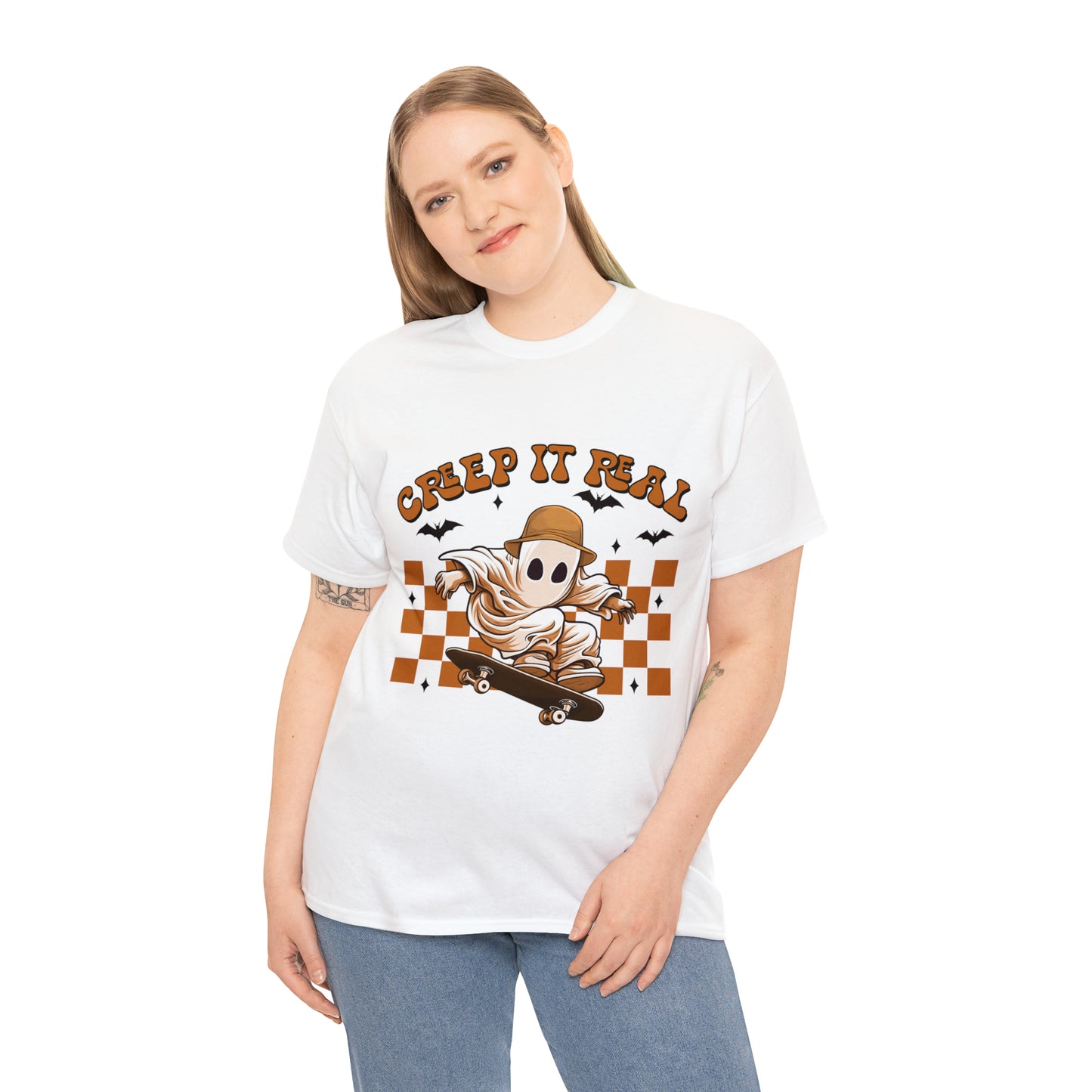 Creep It Real Ghost Halloween Short Sleeve Tee