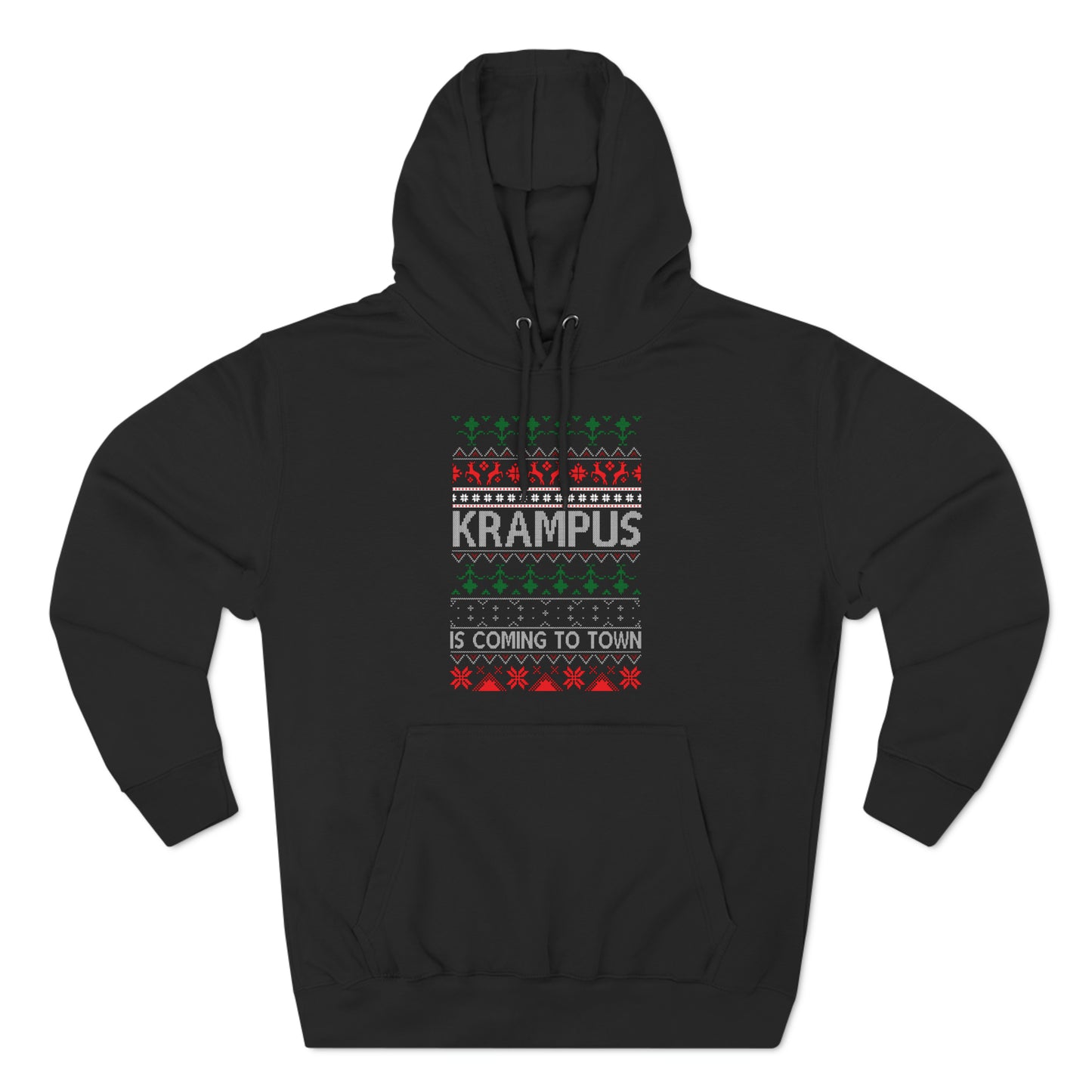 Krampus is Coming to Town Christmas Ugly Sweater Pullover Hoodie