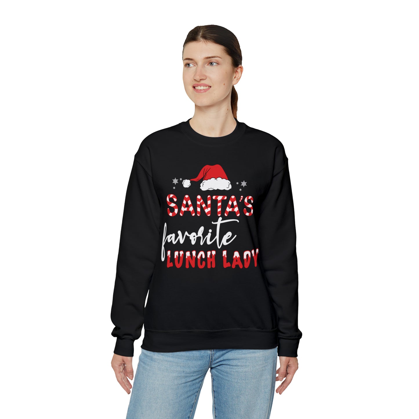 Santa's Favorite Lunch Lady Christmas Sweatshirt