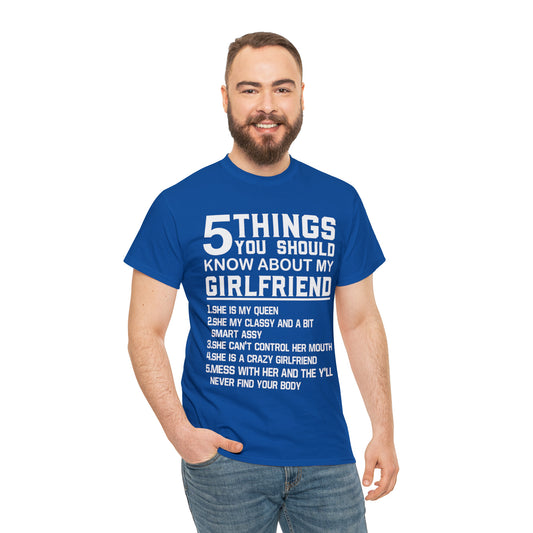 5 Things You Should Know My Girlfriend Short Sleeve Tee