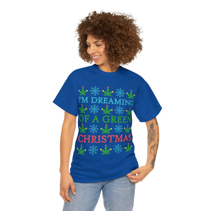 I'm Dreaming of a Green Christmas Ugly Sweater Short Sleeve Tee