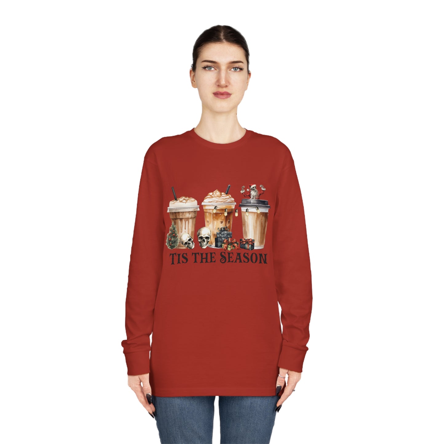 Skeleton Latte Christmas Long Sleeve Tee