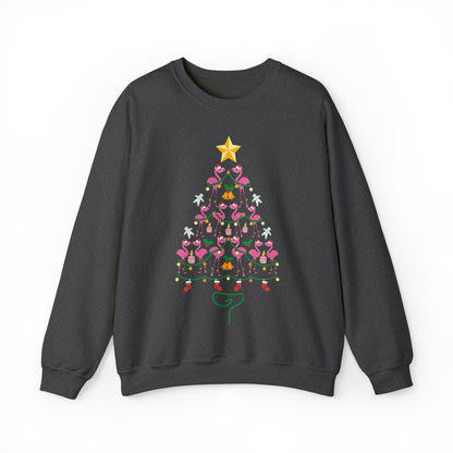 Flamingo Christmas Tree Christmas Sweatshirt