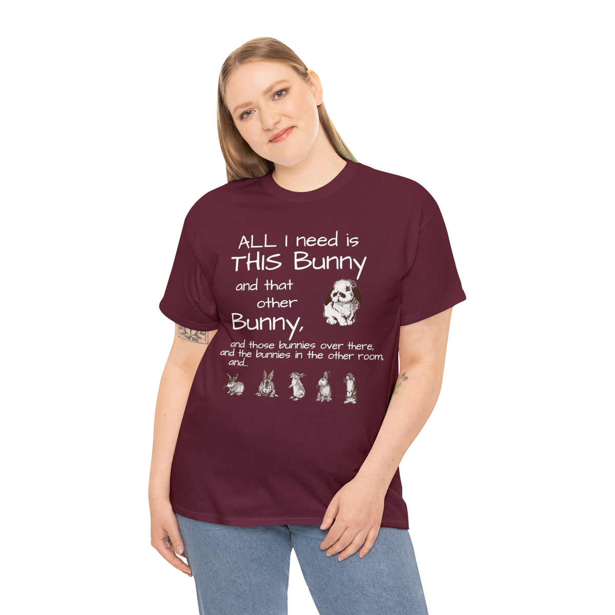 All The Bunnies Rabbit lover Unisex Heavy Cotton Tee