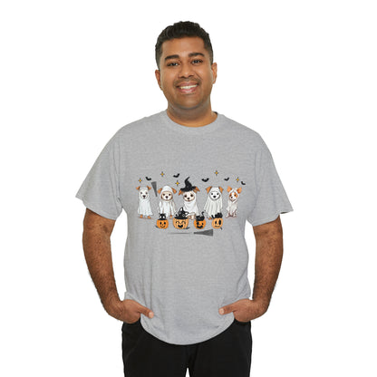 Puppy Ghosts Halloween Short Sleeve Tee