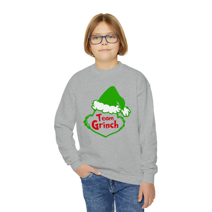 Team Grinch Christmas Youth Crewneck Sweatshirt