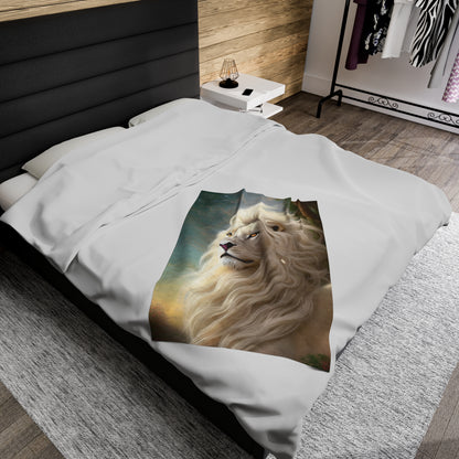 White Lion Head Blanket