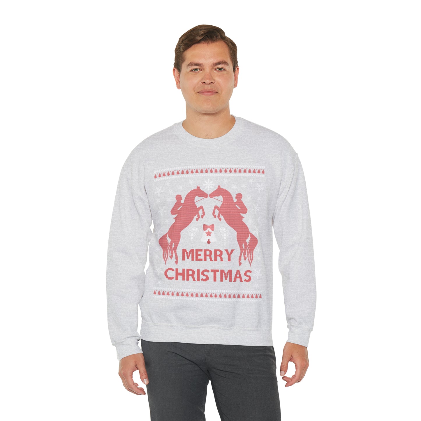 Merry Christmas Horseback Riding Christmas Ugly Sweater Sweatshirt