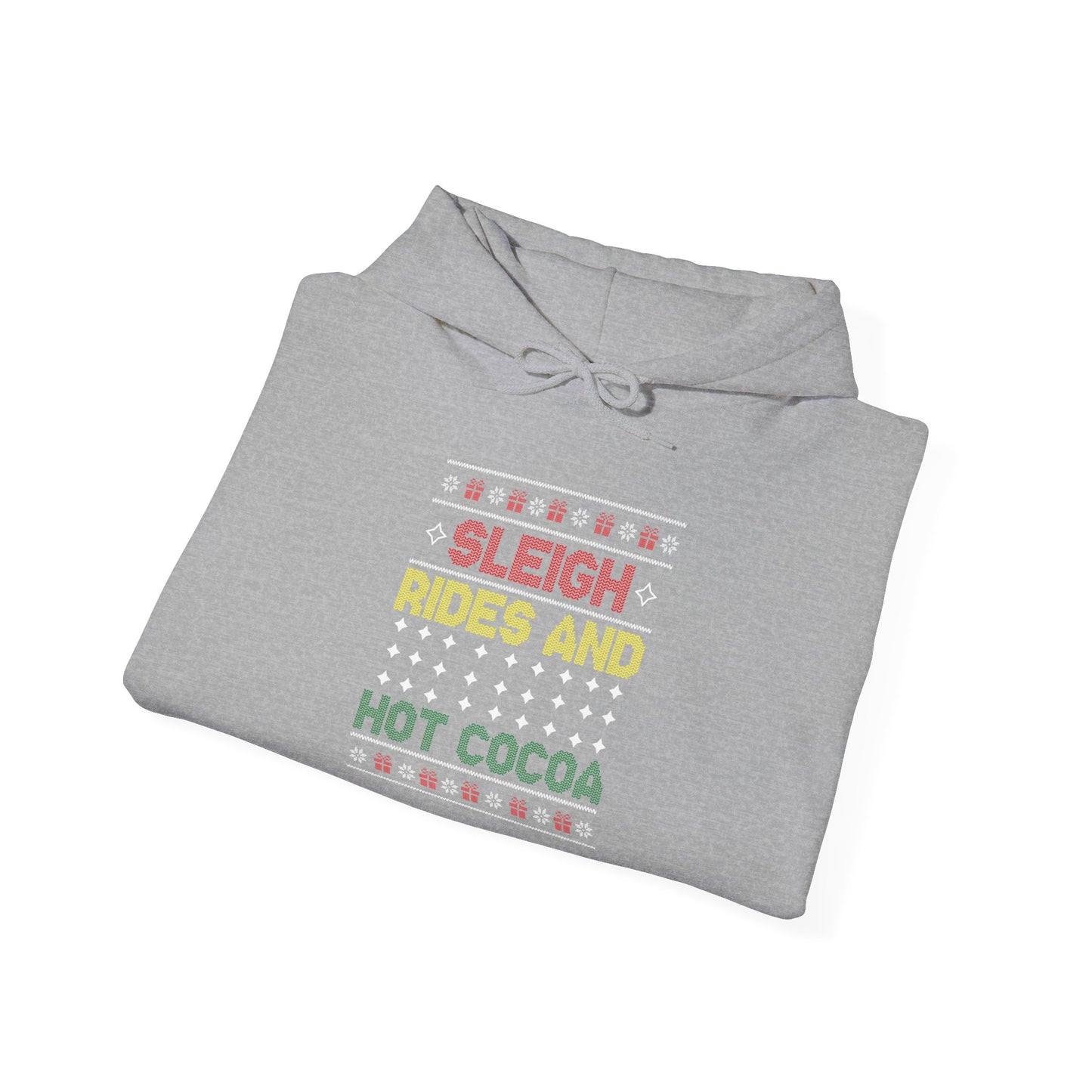 Sleigh Rides and Hot Cocoa Christmas Ugly Sweater Long Sleeve T-shirt