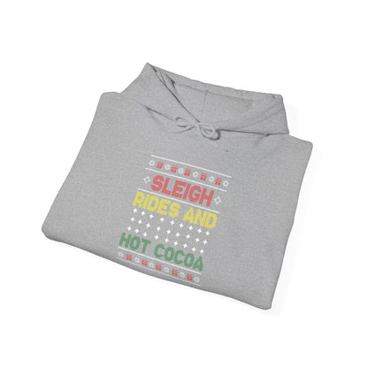 Sleigh Rides and Hot Cocoa Christmas Ugly Sweater Long Sleeve T-shirt