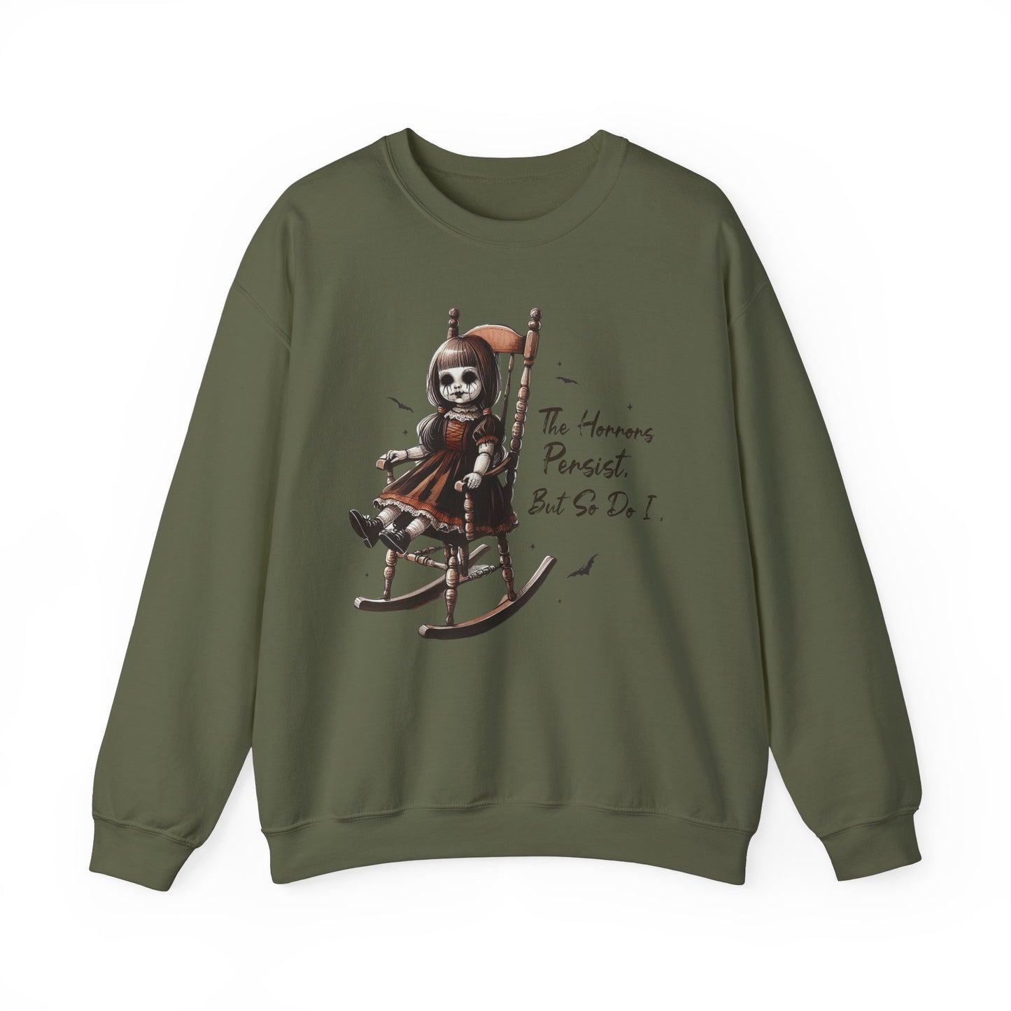 Horrors Persist But So Do I Annabelle Doll Sweatshirt