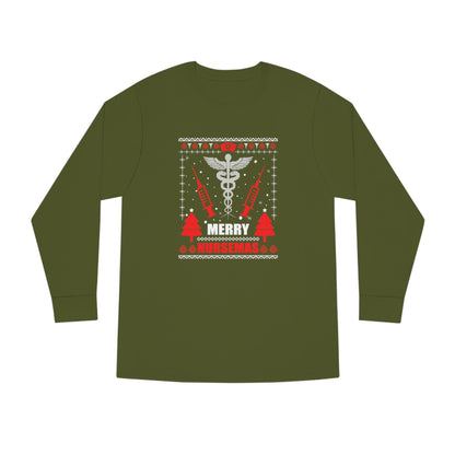 Merry Nursemas Ugly Christmas Sweater Long Sleeve T-shirt