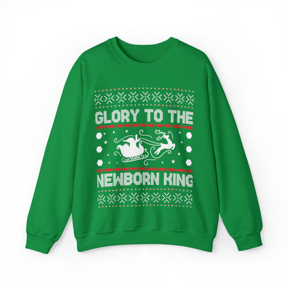 Glory to the Newborn King Christmas Ugly Sweater Sweatshirt