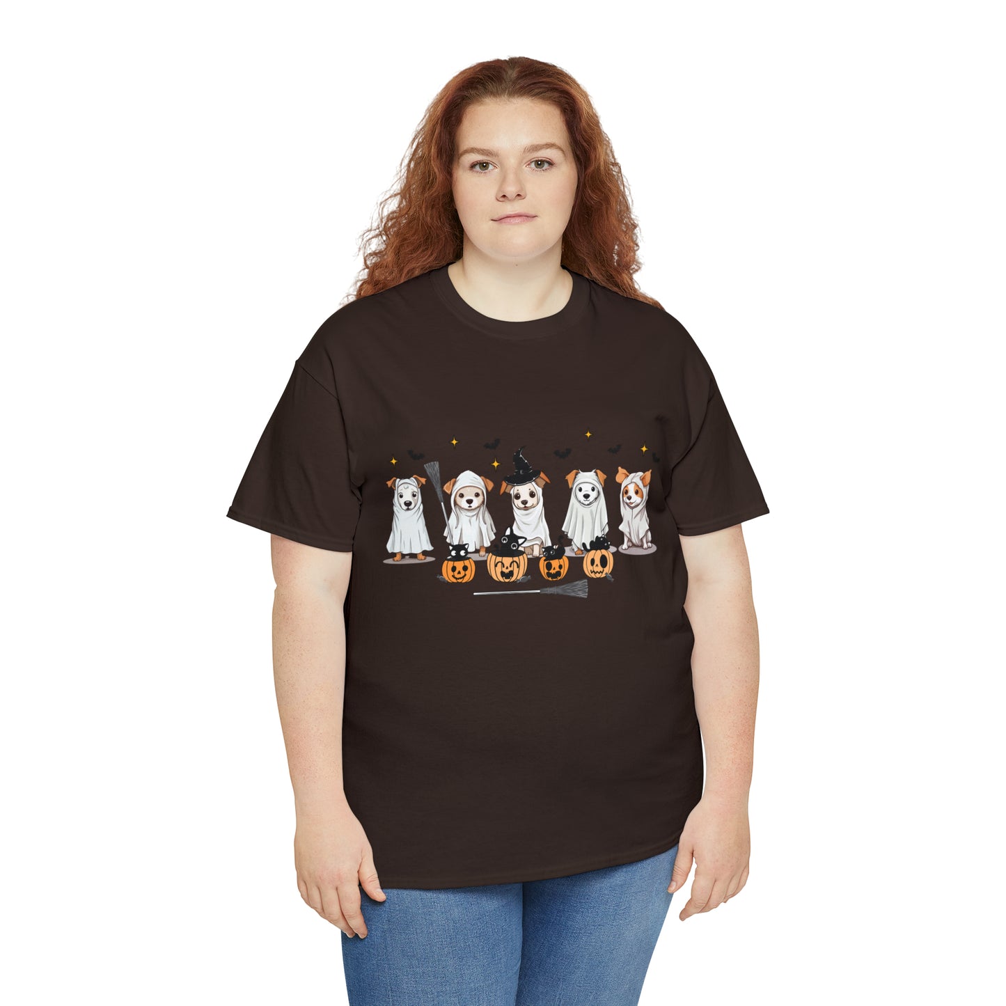 Puppy Ghosts Halloween Short Sleeve Tee