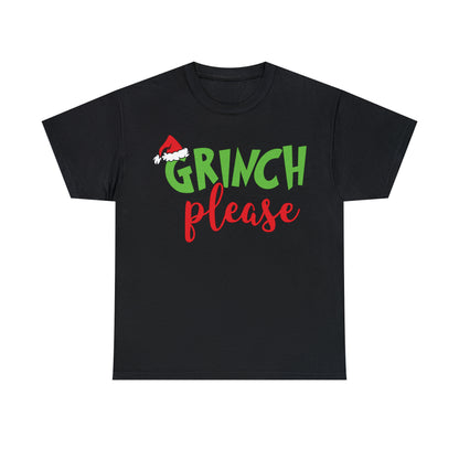 Grinch Please Christmas Short Sleeve Tee