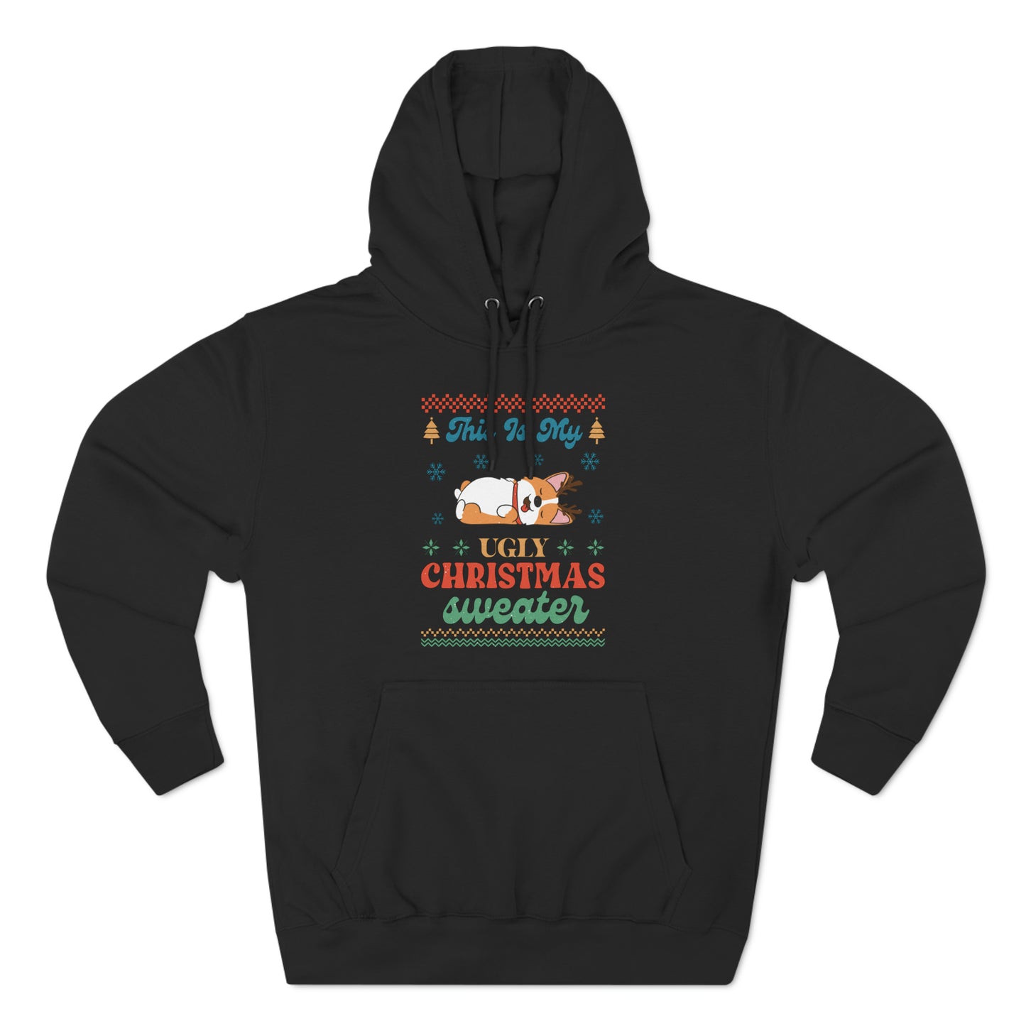 Corgi This is My Ugly Christmas Sweater Pullover Hoodie