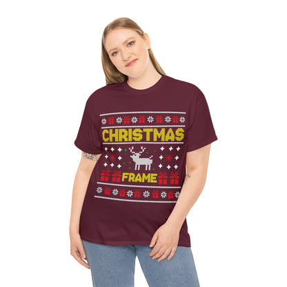 Christmas Frame Ugly Sweater Short Sleeve Tee