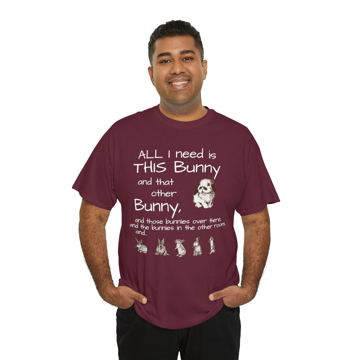 All The Bunnies Rabbit lover Unisex Heavy Cotton Tee