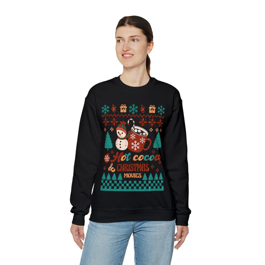 Hot Cocoa Christmas Movies Ugly Sweater  Sweatshirt